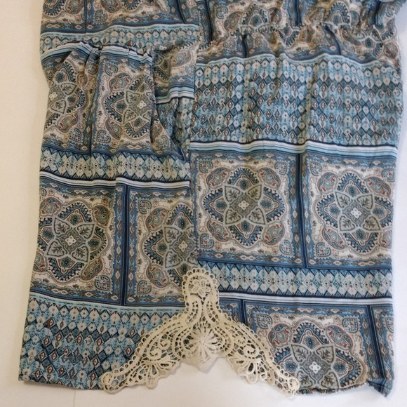 COPY - Romper Shorts L Spaghetti Blue Lace Summer… - Picture 4 of 8